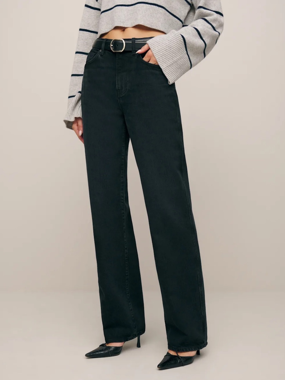 Reformation Val 90s Mid Rise Straight Jeans Vana